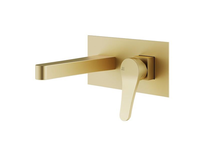 Mitigeur de lavabo mural Mamba or satiné | IperCeramica Mitigeur de lavabo mural Mamba or satiné | IperCeramica