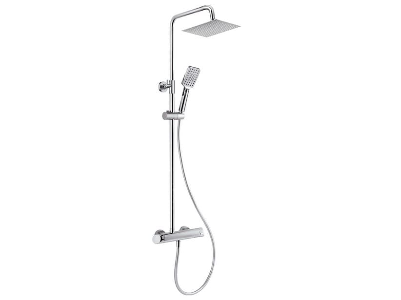 Colonne de douche Blur 2 fonctions avec mitigeur chrome | IperCeramica Colonne de douche Blur 2 fonctions avec mitigeur chrome | IperCeramica