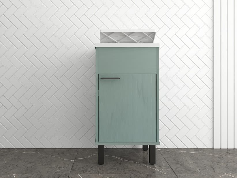 Meuble bac à laver Smeraldo 45x50x85 cm en PVC vert | IperCeramica Meuble bac à laver Smeraldo 45x50x85 cm en PVC vert | IperCeramica
