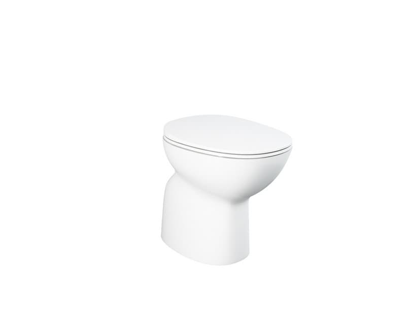 WC Berna à poser sans bride non adossé au mur sortie verticale blanc brillant | IperCeramica WC Berna à poser sans bride non adossé au mur sortie verticale blanc brillant | IperCeramica