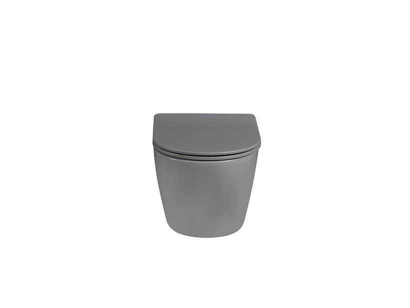 WC suspendu Cardano Rimless 48,5x37 gris mat | IperCeramica WC suspendu Cardano Rimless 48,5x37 gris mat | IperCeramica