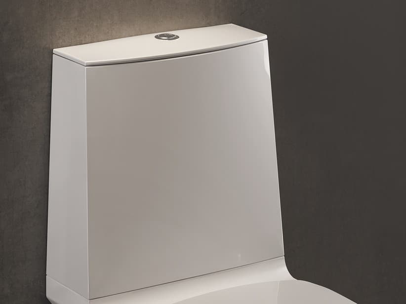 Réservoir de chasse WC monobloc Berlino avec raccordement d'eau latéral en céramique blanc | IperCeramica Réservoir de chasse WC monobloc Berlino avec raccordement d'eau latéral en céramique blanc | IperCeramica