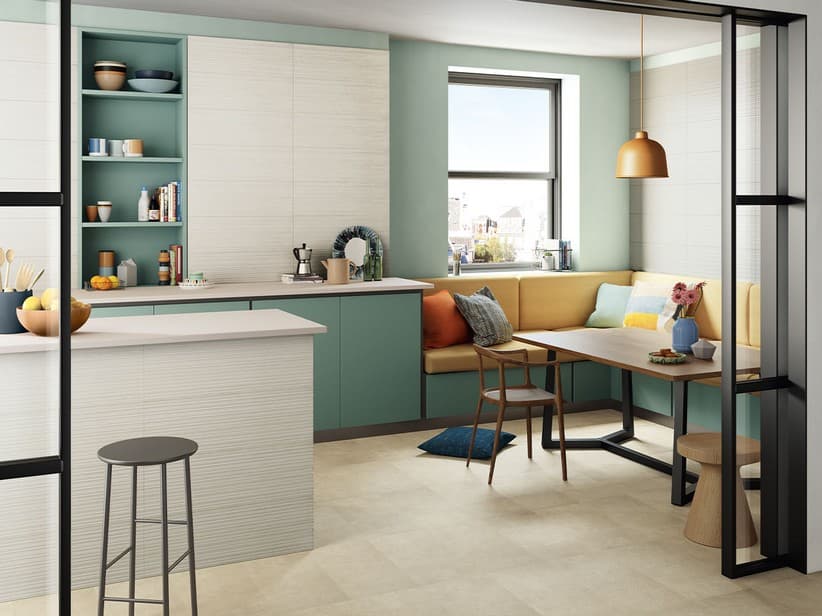 Dalle PVC SPC clipsable Cement Cream effet ciment beige | IperCeramica Dalle PVC SPC clipsable Cement Cream effet ciment beige | IperCeramica