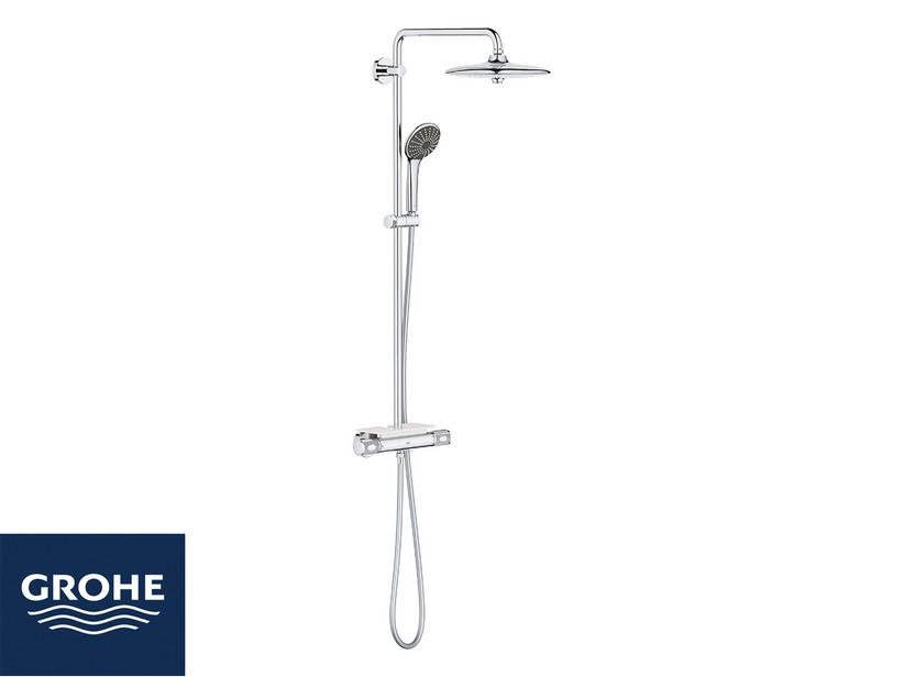 Colonne de douche thermostatique Grohe® Vitalio Joy 260 avec tablette chrome | IperCeramica Colonne de douche thermostatique Grohe® Vitalio Joy 260 avec tablette chrome | IperCeramica
