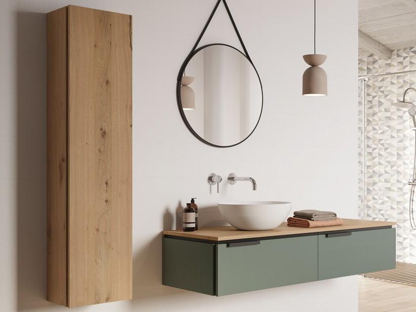 Colonne murale OXYGEN L36xP25xH138 cm 1 porte chêne | IperCeramica Colonne murale OXYGEN L36xP25xH138 cm 1 porte chêne | IperCeramica