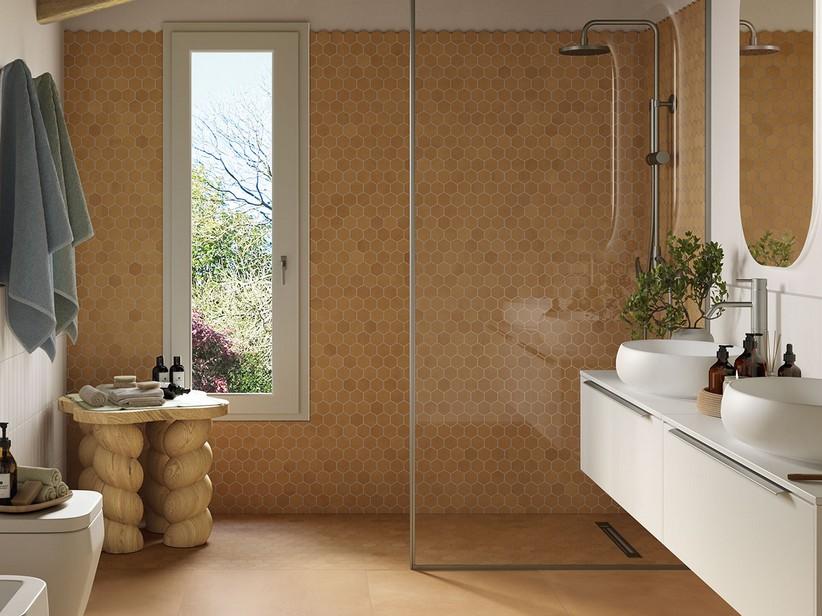 Mosaïque Creta Rosso 29x27 grès cérame effet terre cuite rouge | IperCeramica Mosaïque Creta Rosso 29x27 grès cérame effet terre cuite rouge | IperCeramica