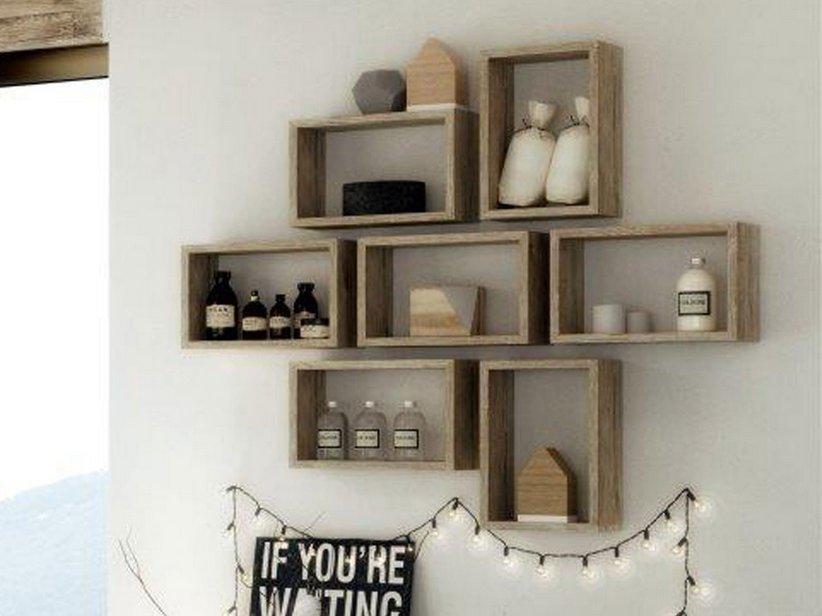 Placard de salle de bains Smart Cubotto 45° 36x24 Profondeur 16 Natural Oak | IperCeramica Placard de salle de bains Smart Cubotto 45° 36x24 Profondeur 16 Natural Oak | IperCeramica