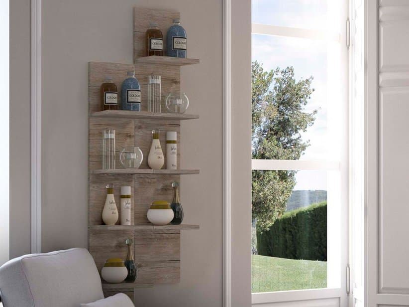 Placard de salle de bains Smart 4 étagères 22x14 h120 Natural Oak | IperCeramica Placard de salle de bains Smart 4 étagères 22x14 h120 Natural Oak | IperCeramica