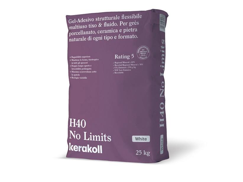 Kerakoll h40 No Limits blanc 25Kg - colle multifonction | IperCeramica Kerakoll h40 No Limits blanc 25Kg - colle multifonction | IperCeramica