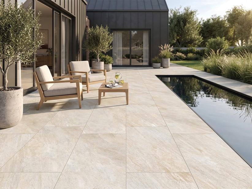 Carrelage extérieur Karakorum White XOUT 60x120 grès cérame ép. 20 mm rectifié effet pierre blanche | IperCeramica Carrelage extérieur Karakorum White XOUT 60x120 grès cérame ép. 20 mm rectifié effet pierre blanche | IperCeramica