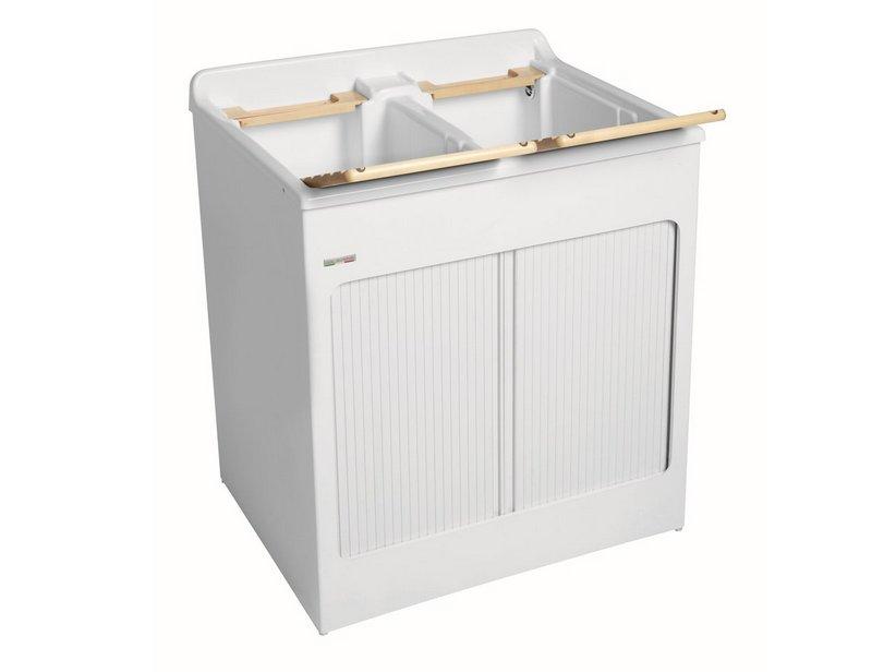 Bac à laver Lavacril 80x60 blanc à rideau coulissant blanc | IperCeramica Bac à laver Lavacril 80x60 blanc à rideau coulissant blanc | IperCeramica