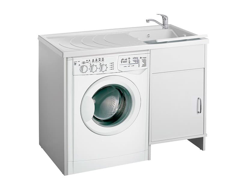 Bac à laver Garden 109x60 droit meuble haut pour lave-linge en PVC | IperCeramica Bac à laver Garden 109x60 droit meuble haut pour lave-linge en PVC | IperCeramica