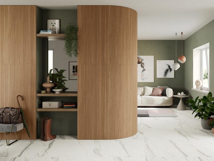 Panneau décoratif Mikado Slim Oak 525x2400 tasseaux de bois chêne | IperCeramica Panneau décoratif Mikado Slim Oak 525x2400 tasseaux de bois chêne | IperCeramica