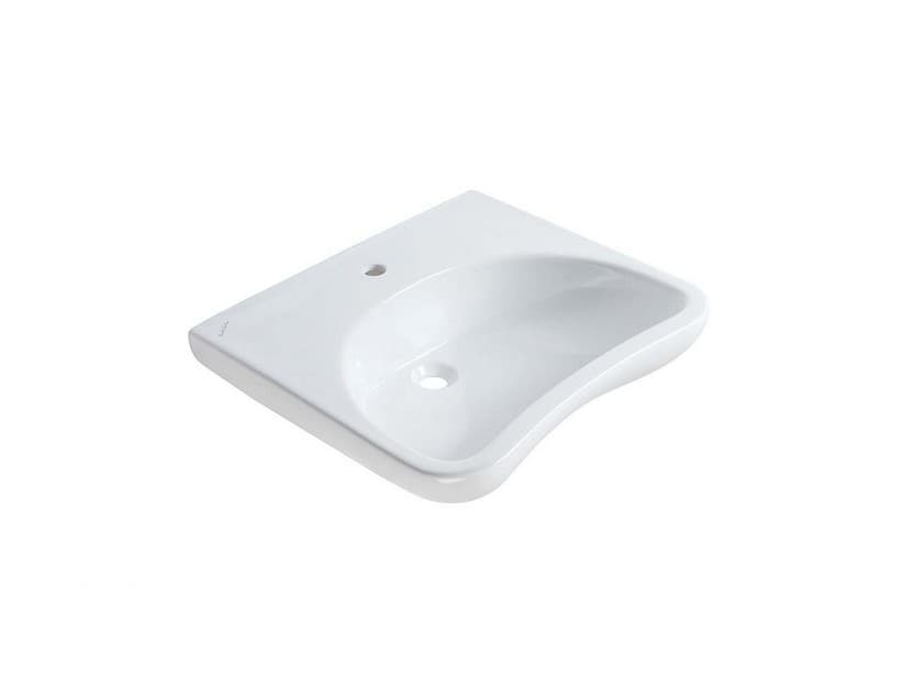 Lavabo ergonomique Ponte Giulio Casual+ céramique blanc | IperCeramica Lavabo ergonomique Ponte Giulio Casual+ céramique blanc | IperCeramica