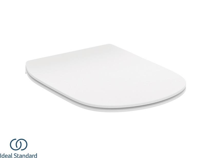 Abattant WC slim Ideal Standard® Tesi Soft-Close blanc soie mat | IperCeramica Abattant WC slim Ideal Standard® Tesi Soft-Close blanc soie mat | IperCeramica