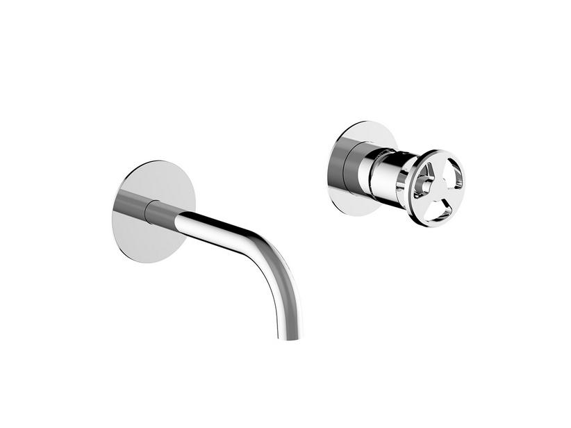 Mitigeur monocommande pour lavabo mural 2 trous York chrome | IperCeramica Mitigeur monocommande pour lavabo mural 2 trous York chrome | IperCeramica