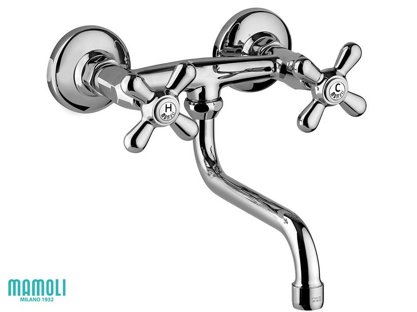 Mélangeur pour évier mural Epoque chrome | IperCeramica Mélangeur pour évier mural Epoque chrome | IperCeramica