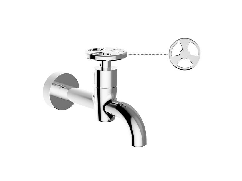 Mitigeur monocommande pour lavabo mural York chrome | IperCeramica Mitigeur monocommande pour lavabo mural York chrome | IperCeramica
