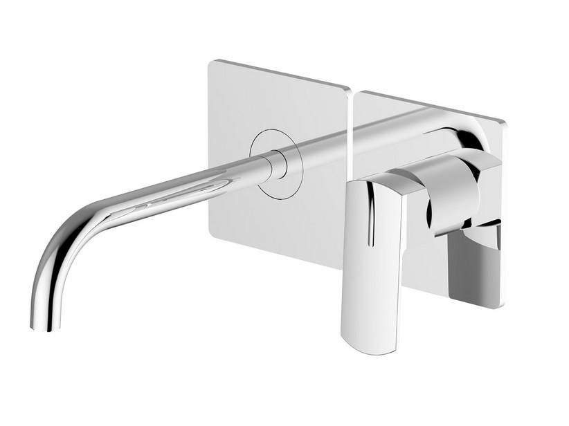 Mitigeur monocommande lavabo mural à encastrer Austin sans bonde chrome | IperCeramica Mitigeur monocommande lavabo mural à encastrer Austin sans bonde chrome | IperCeramica