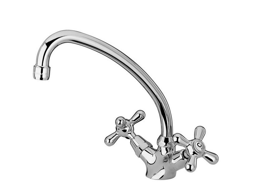 Mélangeur d’évier Epoque avec sortie tuyau sans bonde monotrou chrome | IperCeramica Mélangeur d’évier Epoque avec sortie tuyau sans bonde monotrou chrome | IperCeramica