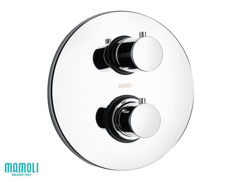 Plaque pour mitigeur monocommande de douche encastrable avec inverseur 2 voies Pico chrome | IperCeramica Plaque pour mitigeur monocommande de douche encastrable avec inverseur 2 voies Pico chrome | IperCeramica