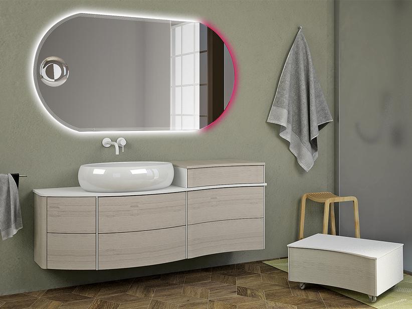 Meuble de salle de bains Olas 152 gauche Base plan pour lavabo chêne Bi porte-bijoux | IperCeramica Meuble de salle de bains Olas 152 gauche Base plan pour lavabo chêne Bi porte-bijoux | IperCeramica