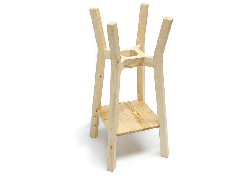 Support de lavabo Bacile Midi sapin naturel clair avec étagère | IperCeramica Support de lavabo Bacile Midi sapin naturel clair avec étagère | IperCeramica