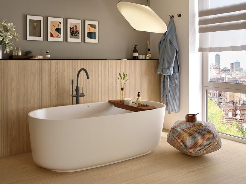 Mosaïque Finewood Honey Stick 20x120 grès cérame effet chêne miel | IperCeramica Mosaïque Finewood Honey Stick 20x120 grès cérame effet chêne miel | IperCeramica