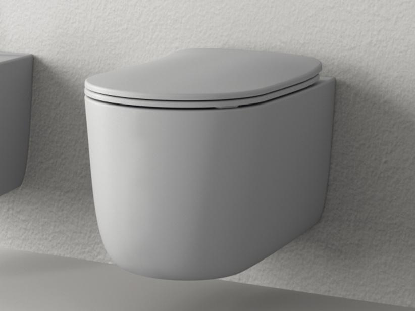 WC suspendu Nolita sans bride gris mat | IperCeramica WC suspendu Nolita sans bride gris mat | IperCeramica
