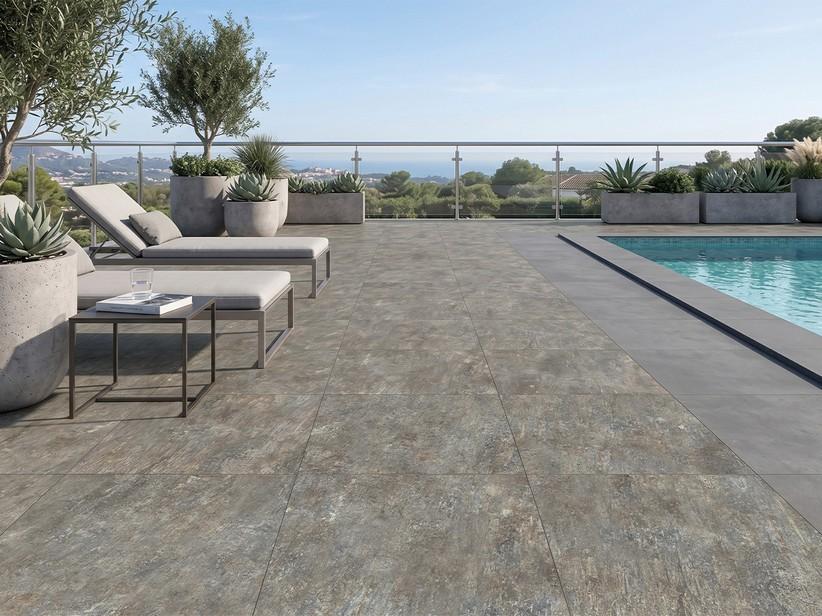 Carrelage extérieur Nordica Grigio XOUT 80x80 grès cérame ép. 20 mm rectifié effet pierre grise | IperCeramica Carrelage extérieur Nordica Grigio XOUT 80x80 grès cérame ép. 20 mm rectifié effet pierre grise | IperCeramica
