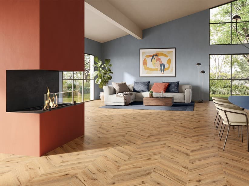 Sol PVC SPC Ontario Chevron Natural effet bois chêne naturel | IperCeramica Sol PVC SPC Ontario Chevron Natural effet bois chêne naturel | IperCeramica