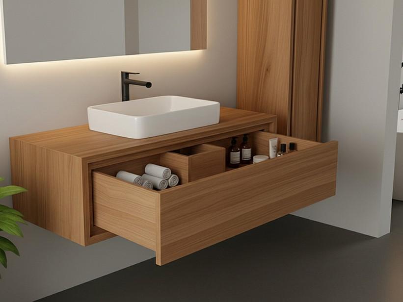 Base porte-lavabo Osaka 90 cm Teck | IperCeramica Base porte-lavabo Osaka 90 cm Teck | IperCeramica