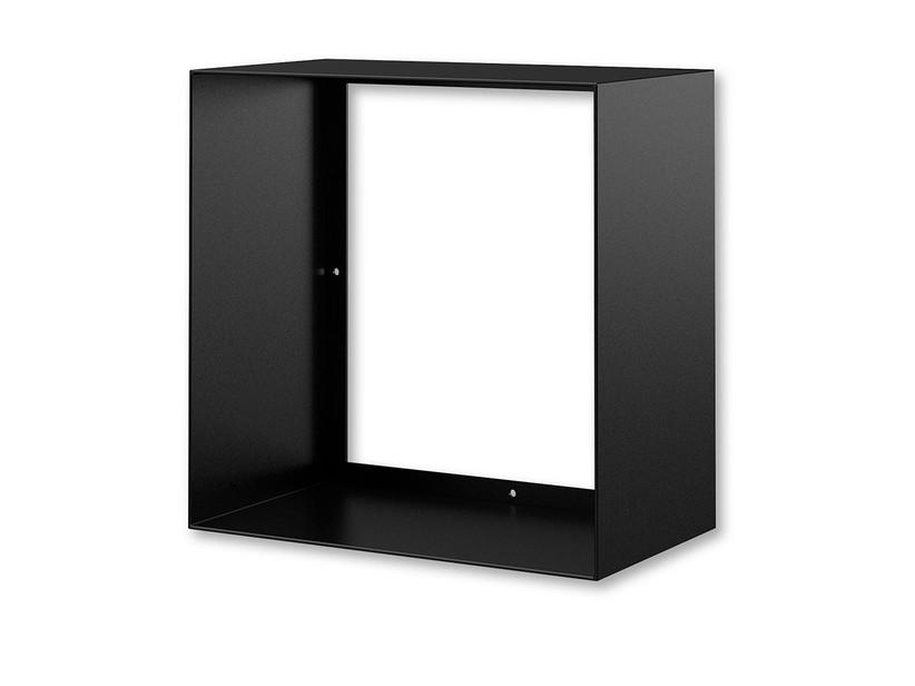 Cube placard salle de bains Noho 35x35 métal noir mat | IperCeramica Cube placard salle de bains Noho 35x35 métal noir mat | IperCeramica