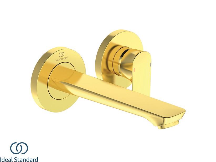 Plaque pour mitigeur de lavabo encastré Ideal Standard® Connect Air finition Brushed Gold | IperCeramica Plaque pour mitigeur de lavabo encastré Ideal Standard® Connect Air finition Brushed Gold | IperCeramica