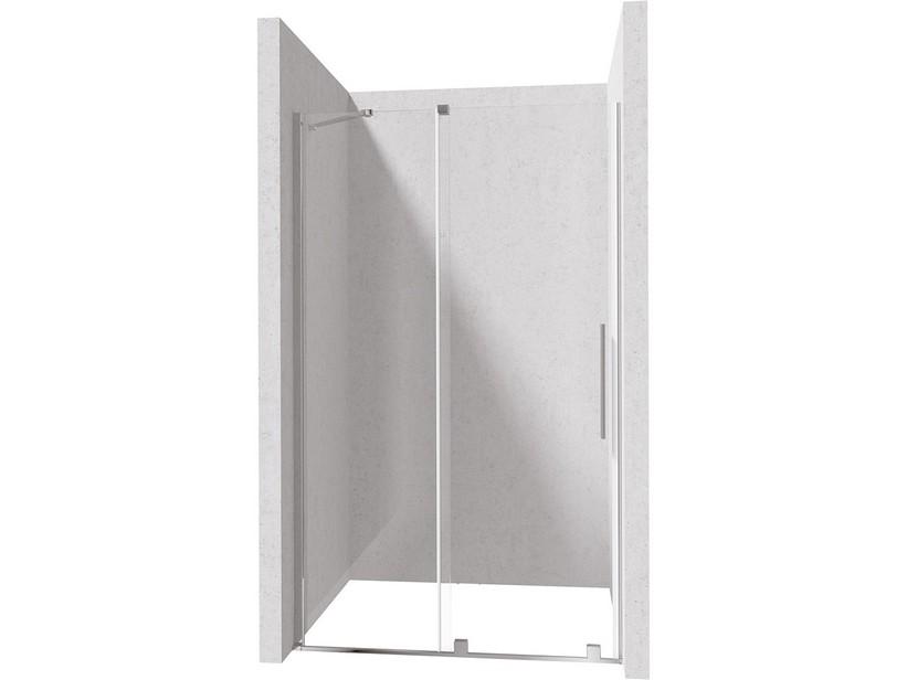 Porte de douche coulissante Prizma 90 cm h195 verre transparent chrome | IperCeramica Porte de douche coulissante Prizma 90 cm h195 verre transparent chrome | IperCeramica