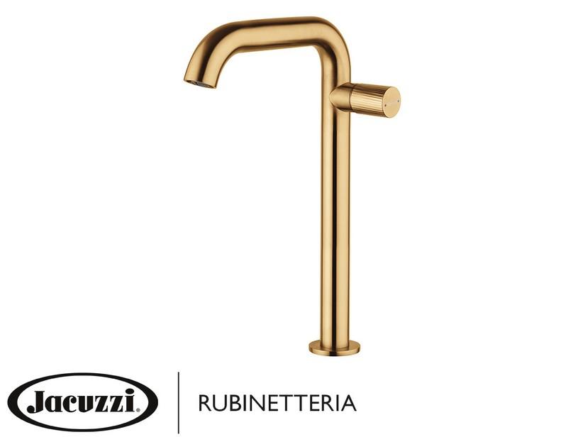 Mitigeur haut de lavabo Jacuzzi® Giulia en acier inox sans bonde laiton brossé | IperCeramica Mitigeur haut de lavabo Jacuzzi® Giulia en acier inox sans bonde laiton brossé | IperCeramica