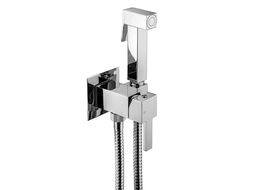 Kit hygiène Krono avec mitigeur monocommande carré chrome | IperCeramica Kit hygiène Krono avec mitigeur monocommande carré chrome | IperCeramica