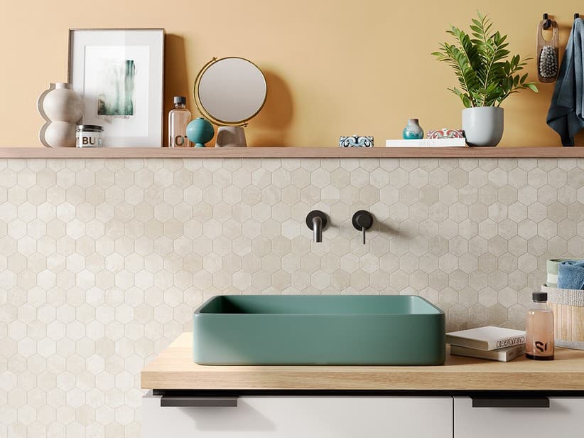 Mosaïque extra-fine 3,5 mm Slim Stone White 29x27 grès cérame effet pierre blanc | IperCeramica Mosaïque extra-fine 3,5 mm Slim Stone White 29x27 grès cérame effet pierre blanc | IperCeramica