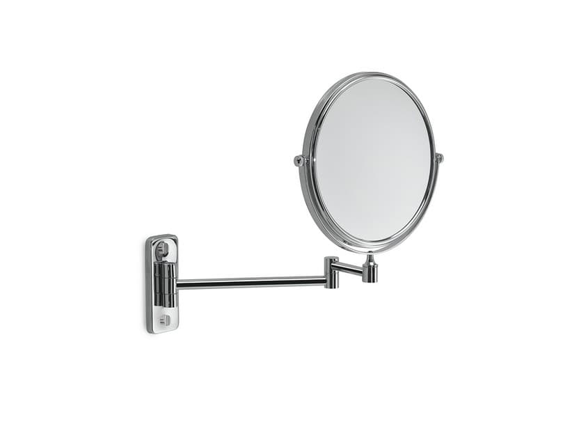 Miroir de salle de bains loupe 3X Focus en acier inox chrome | IperCeramica Miroir de salle de bains loupe 3X Focus en acier inox chrome | IperCeramica
