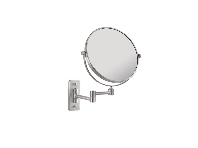 Miroir de salle de bains loupe 3X Focus en acier inox brossé | IperCeramica Miroir de salle de bains loupe 3X Focus en acier inox brossé | IperCeramica