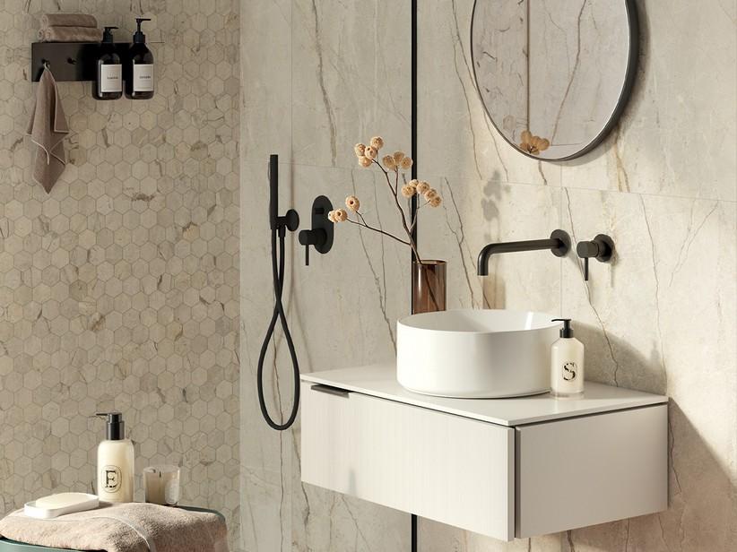 Mosaïque Storm Cream 29x27 grès cérame effet pierre beige | IperCeramica Mosaïque Storm Cream 29x27 grès cérame effet pierre beige | IperCeramica