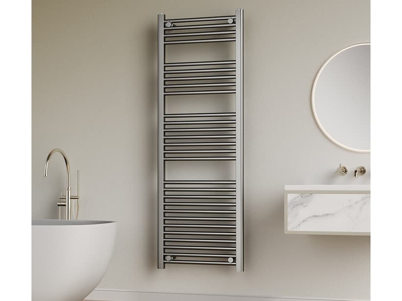 Radiateur sèche-serviettes Flame 142x50 Effet acier inoxydable brossé - PVD | IperCeramica Radiateur sèche-serviettes Flame 142x50 Effet acier inoxydable brossé - PVD | IperCeramica