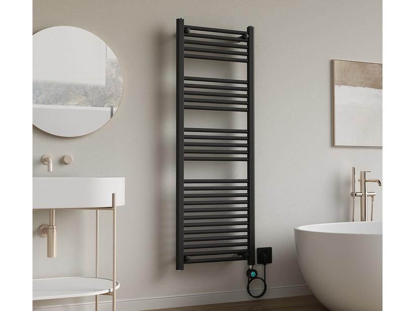 Radiateur sèche-serviettes Flame EL 137,5x48 noir mat | IperCeramica Radiateur sèche-serviettes Flame EL 137,5x48 noir mat | IperCeramica