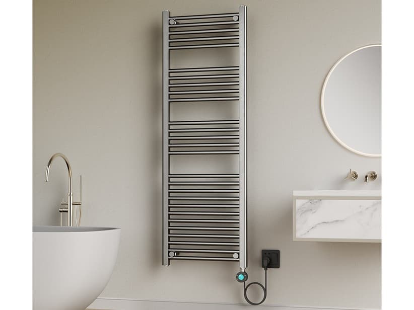 Radiateur sèche-serviettes Flame EL 137,5x48 Effet acier inoxydable brossé - PVD | IperCeramica Radiateur sèche-serviettes Flame EL 137,5x48 Effet acier inoxydable brossé - PVD | IperCeramica