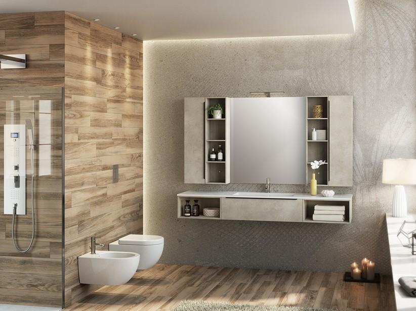 Meuble de salle de bains Trendy 190 1 tiroir lavabo Hide blanc mat | IperCeramica Meuble de salle de bains Trendy 190 1 tiroir lavabo Hide blanc mat | IperCeramica