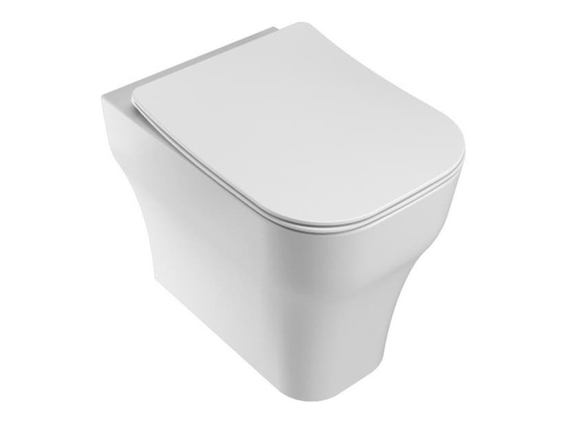 WC sans réservoir à poser Ether rimless 52x36 cm adossé au mur blanc brillant à économie d’eau | IperCeramica WC sans réservoir à poser Ether rimless 52x36 cm adossé au mur blanc brillant à économie d’eau | IperCeramica