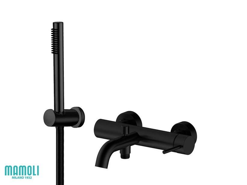 Badewannenarmatur auf Putz Roma aus Edelstahl AISI304 Ausführung Schwarz matt | IperCeramica Badewannenarmatur auf Putz Roma aus Edelstahl AISI304 Ausführung Schwarz matt | IperCeramica