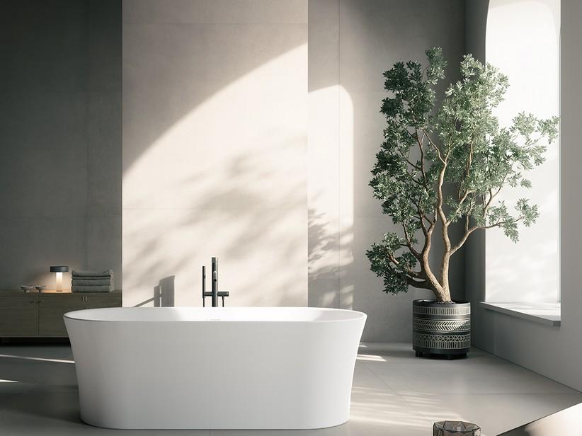 Freistehende Badewanne Arca 170x80 cm Weiß Glänzend Poliert | IperCeramica Freistehende Badewanne Arca 170x80 cm Weiß Glänzend Poliert | IperCeramica