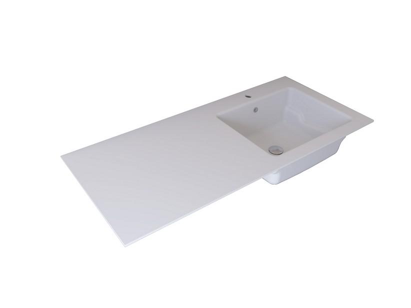 Waschtrog Unitop BONK Becken rechts 141x63,8 cm Weiß matt | IperCeramica Waschtrog Unitop BONK Becken rechts 141x63,8 cm Weiß matt | IperCeramica