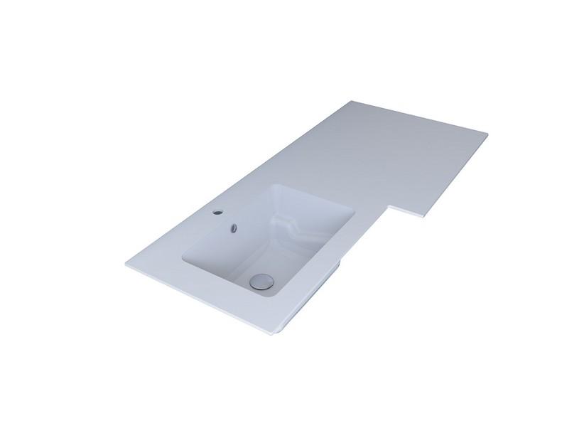 Waschtrog Unitop BONK Becken links 141x51/63,8 cm Weiß matt | IperCeramica Waschtrog Unitop BONK Becken links 141x51/63,8 cm Weiß matt | IperCeramica